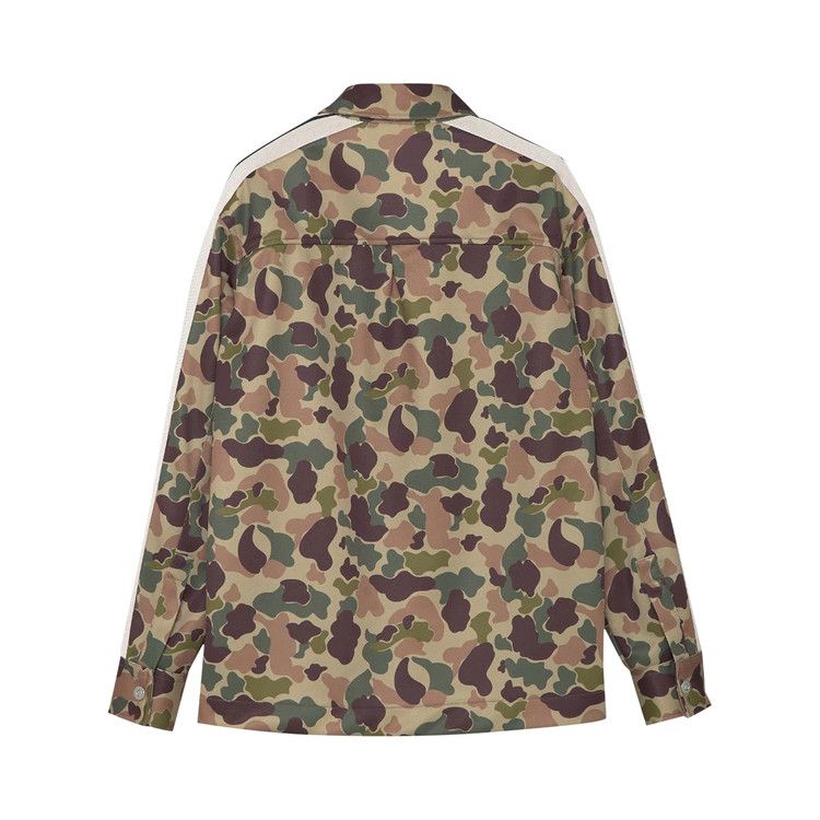 Palm Angels Camo Track Shirt 'Military/White'