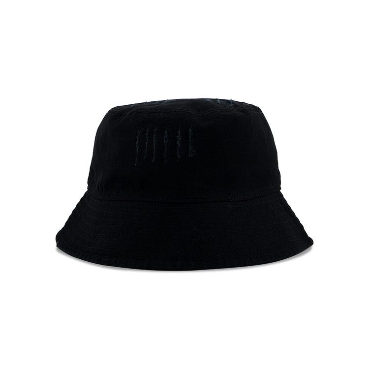 Palm Angels Seasonal Logo Bucket Hat 'Black/Green Fluo'