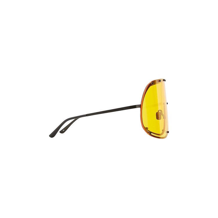 Rick Owens Shield Sunglasses 'Black/Yellow'