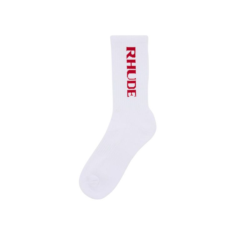 Rhude Filtaro Logo Sock 'White/Red'