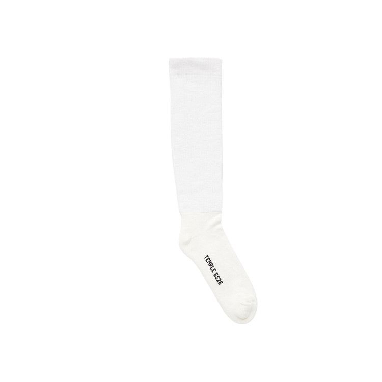 Rick Owens Mid Calf Socks 'Milk/Black'