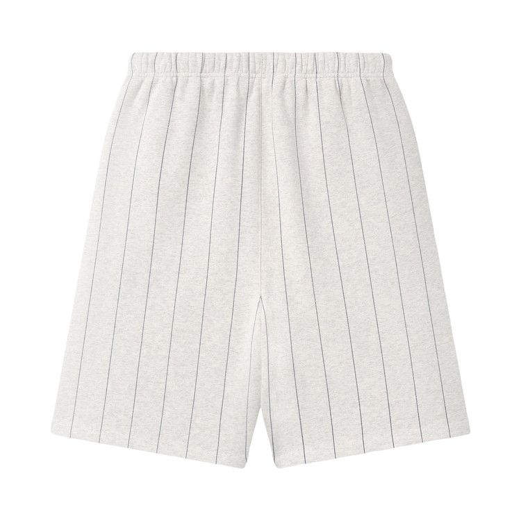 Fear of God Essentials Yankees 90's Sweatshort 'Oatmeal Heather W Dark Sapphire Pinstripes'