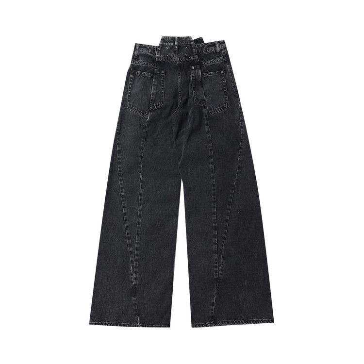 Maison Margiela 5 Pockets Asymmetrical Waist Jean 'Black'