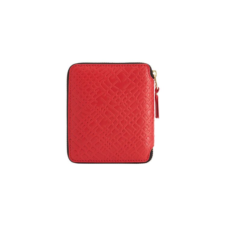 Comme des Garçons Embossed Roots Zip Around Wallet 'Red'