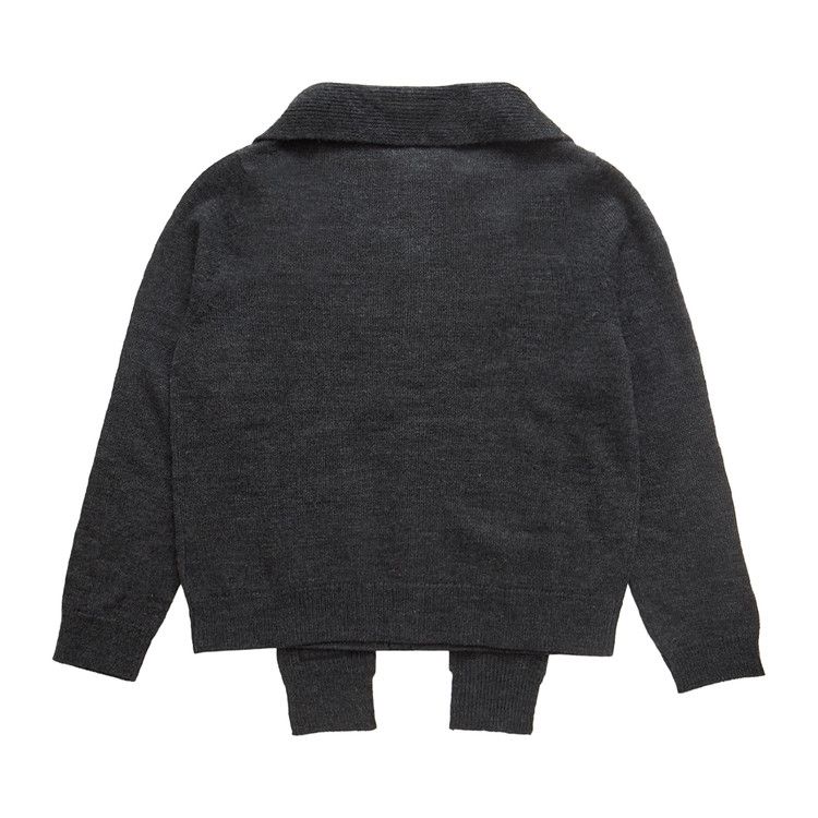 MM6 Maison Margiela Integrated Scarf Cardigan 'Dark Grey Melange'