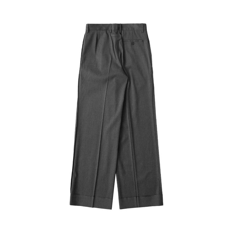 MM6 Maison Margiela Tailored Wool Pants 'Dark Grey Melange'