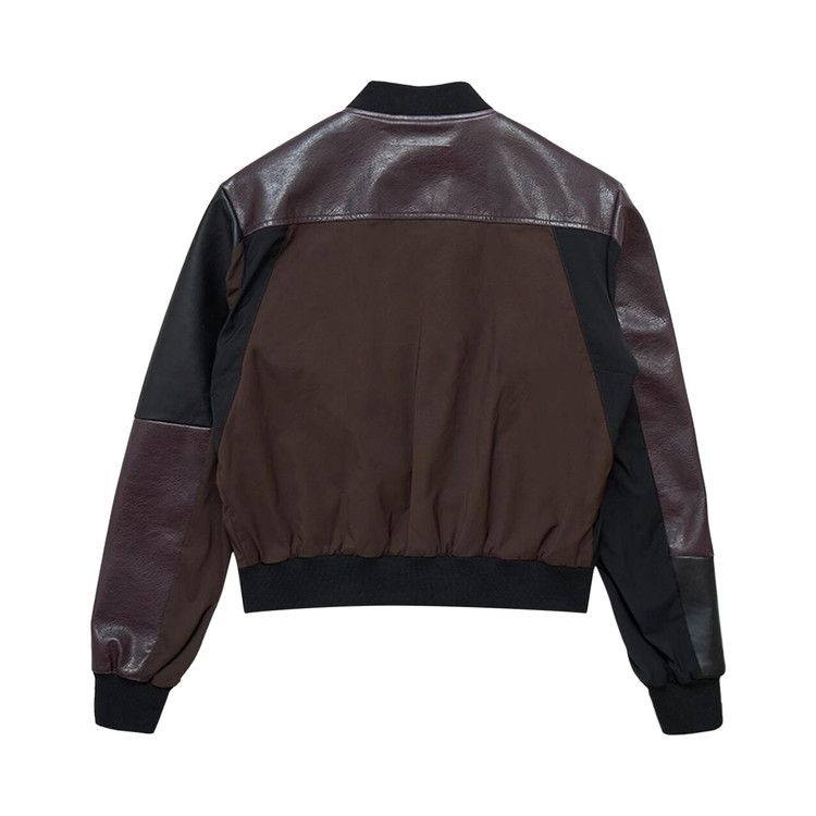 MM6 Maison Margiela Paneled Bomber Jacket 'Brown/Black/Burgundy'
