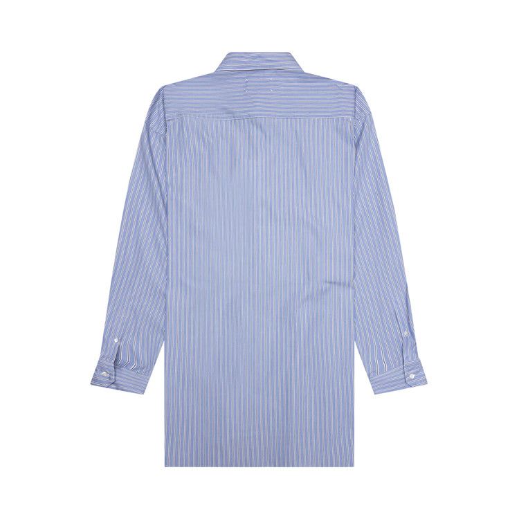 Maison Margiela Oversized Striped Long-Sleeve Shirt Dress 'Blue Stripes'