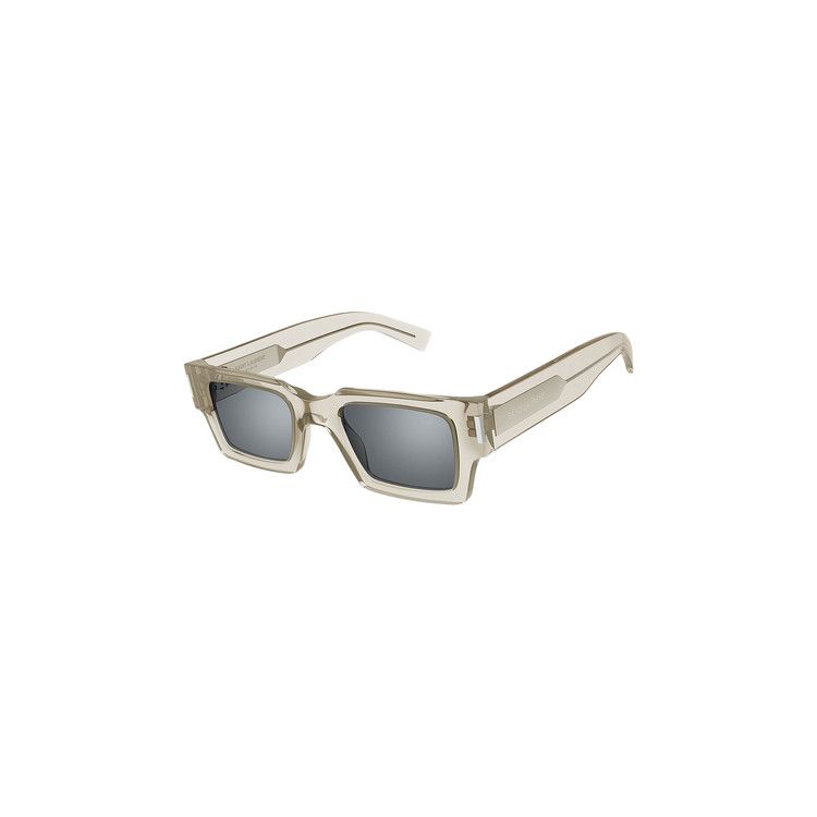 Saint Laurent Geometric Frame Sunglasses 'Beige'