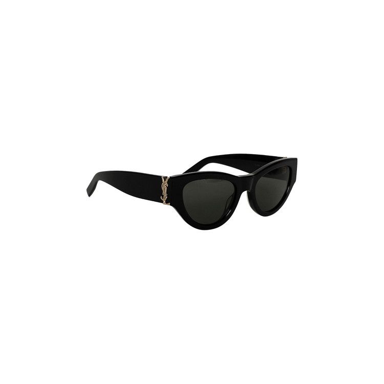 Saint Laurent Shiny Monogram Cat Eye Sunglasses 'Black'
