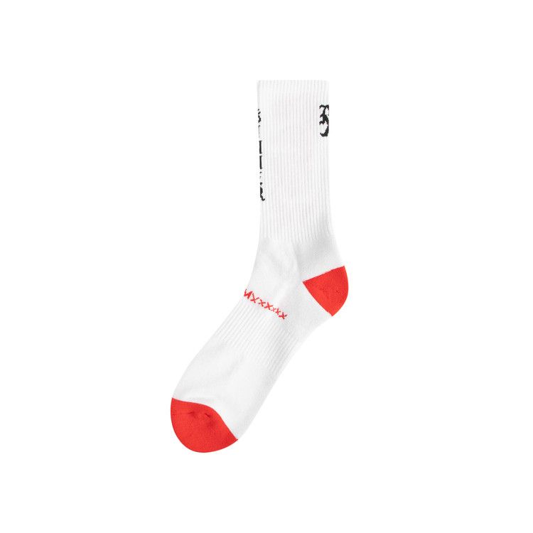 SAINT Mxxxxxx Saint Socks 'White/Red'