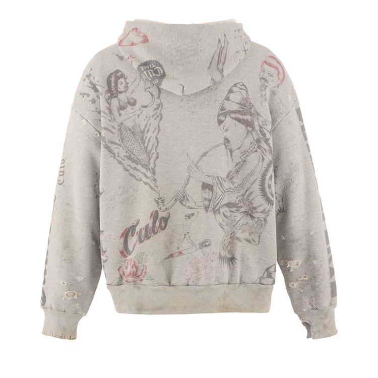 SAINT Mxxxxxx x Alexis Ross Drawing Hoodie 'Silver'