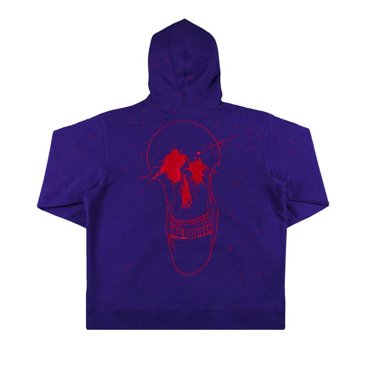 Supreme Ralph Steadman Skull Hooded Sweatshirt 'Purple'