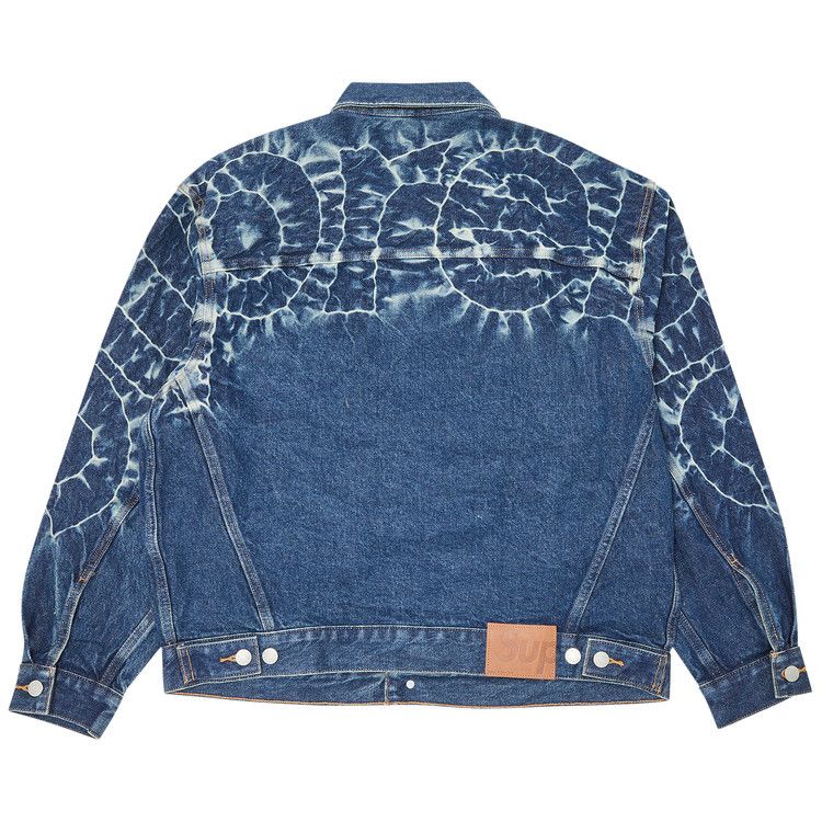 Supreme Shibori Denim Trucker Jacket 'Rigid Indigo'