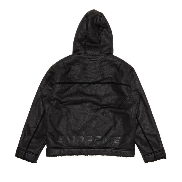 Supreme Faux Shearling Hooded Jacket 'Black'