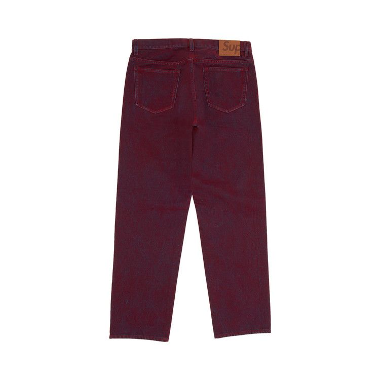 Supreme Flocked Regular Jean 'Red'