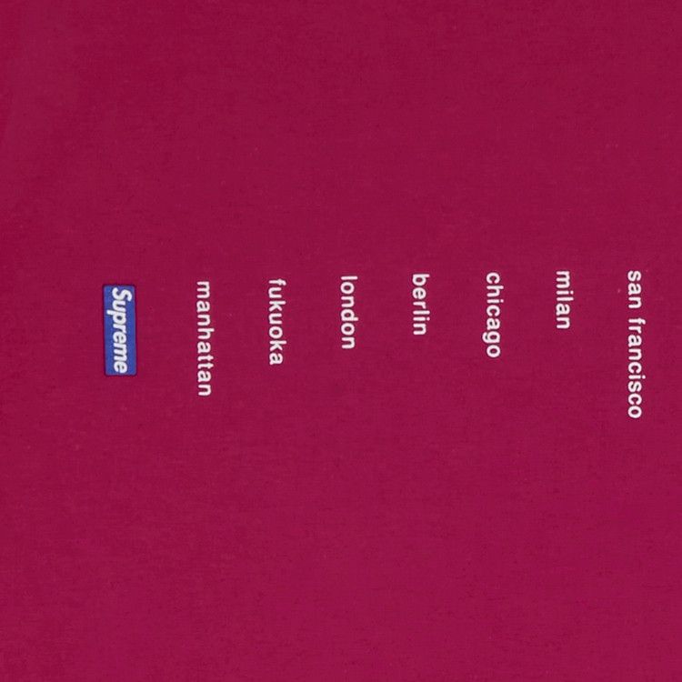 Supreme Location Tee 'Pink'