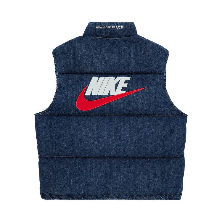 Supreme x Nike Denim Puffer Vest 'Indigo'