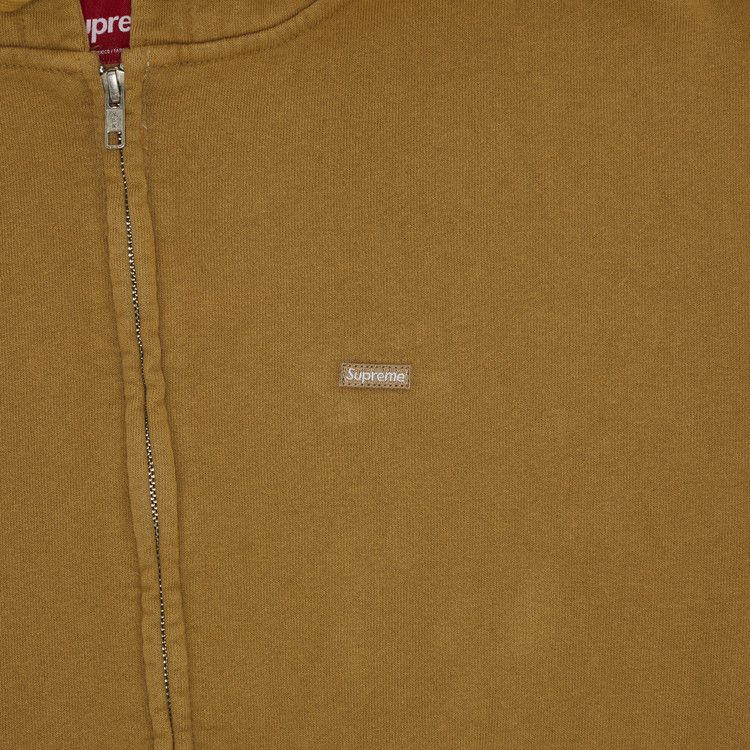 Supreme Overdyed Small Box Zip Up Hooded Sweatshirt 'Sand'
