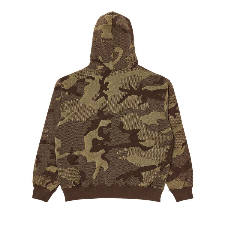 Supreme Jacquard Stripe Hooded Sweatshirt 'Brown Camo'