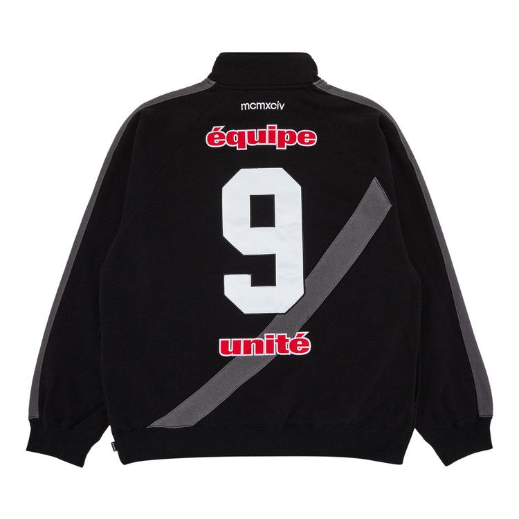 Supreme Equipé Half Zip Sweatshirt 'Black'