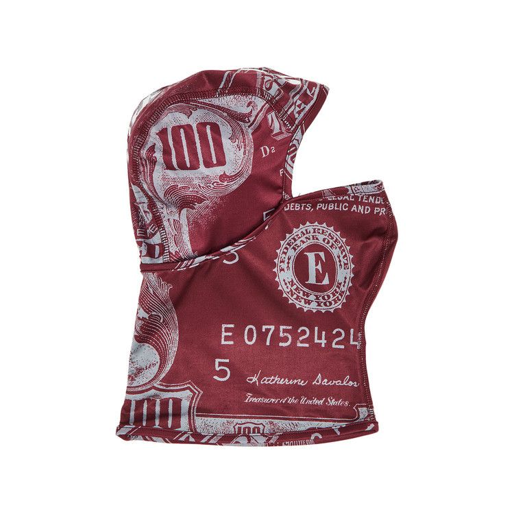 Supreme Lightweight Balaclava 'Burgundy Money'