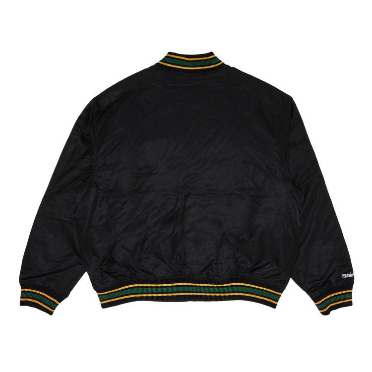 Supreme x Mitchell & Ness Camo Logo Varsity Jacket 'Black'