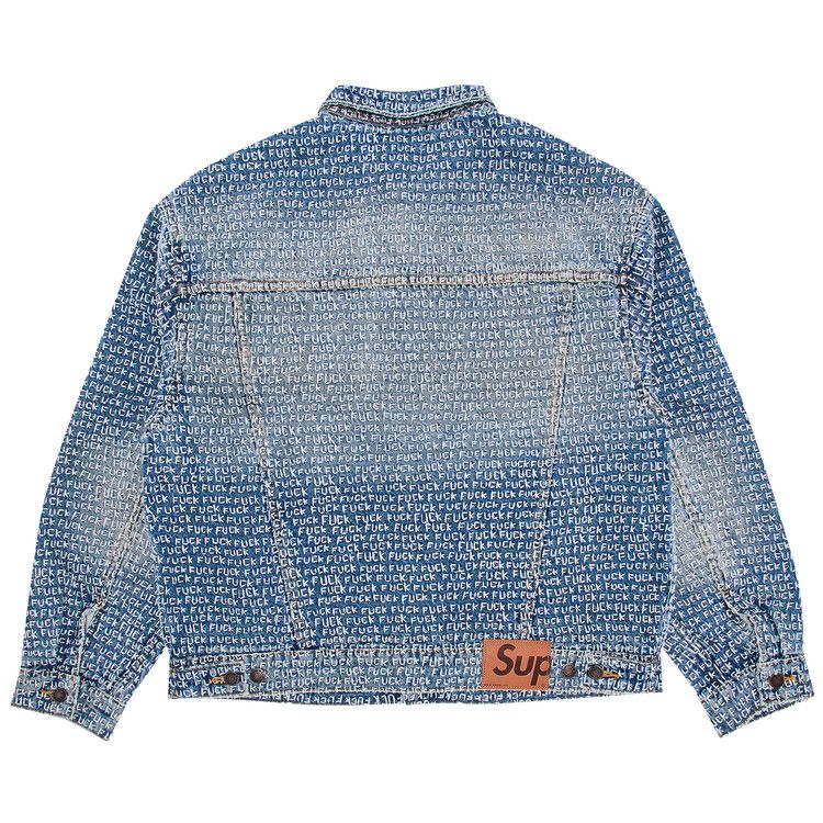 Supreme Fuck Stitch Denim Trucker Jacket 'Blue'