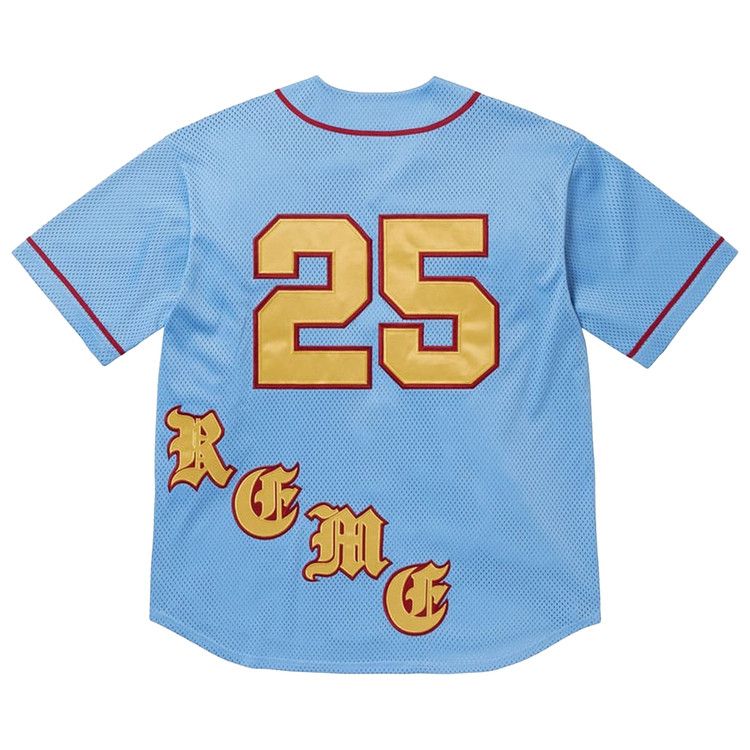 Supreme Old English Baseball Jersey 'Light Blue'