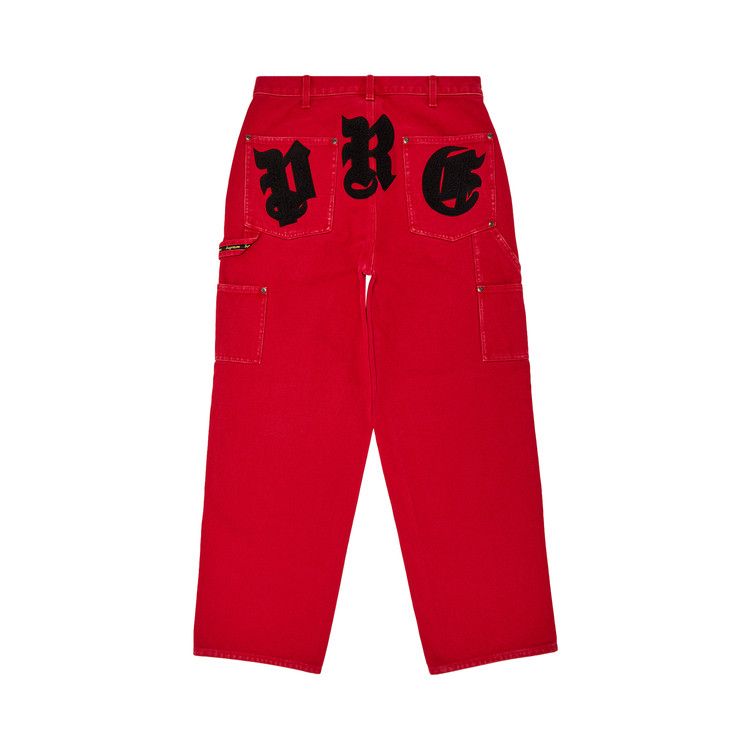 Supreme Old English Canvas Double Knee Painter Pant 'Red'