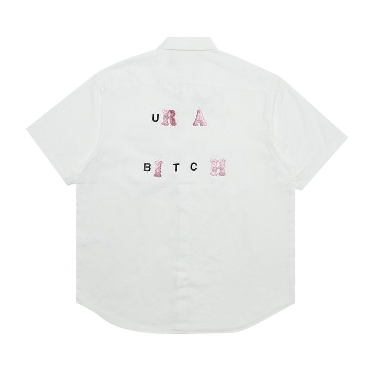 Supreme Bitch Short-Sleeve Work Shirt 'White'