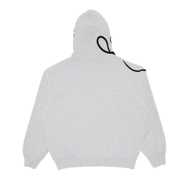 Supreme Shoulder Script Hooded Sweatshirt 'Ash Grey'