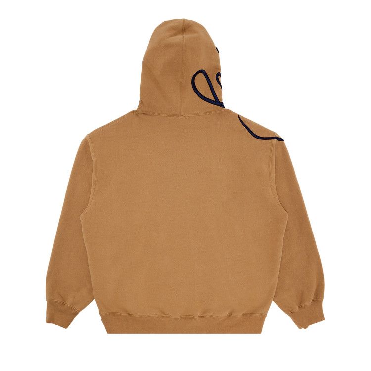 Supreme Shoulder Script Hooded Sweatshirt 'Light Tan'