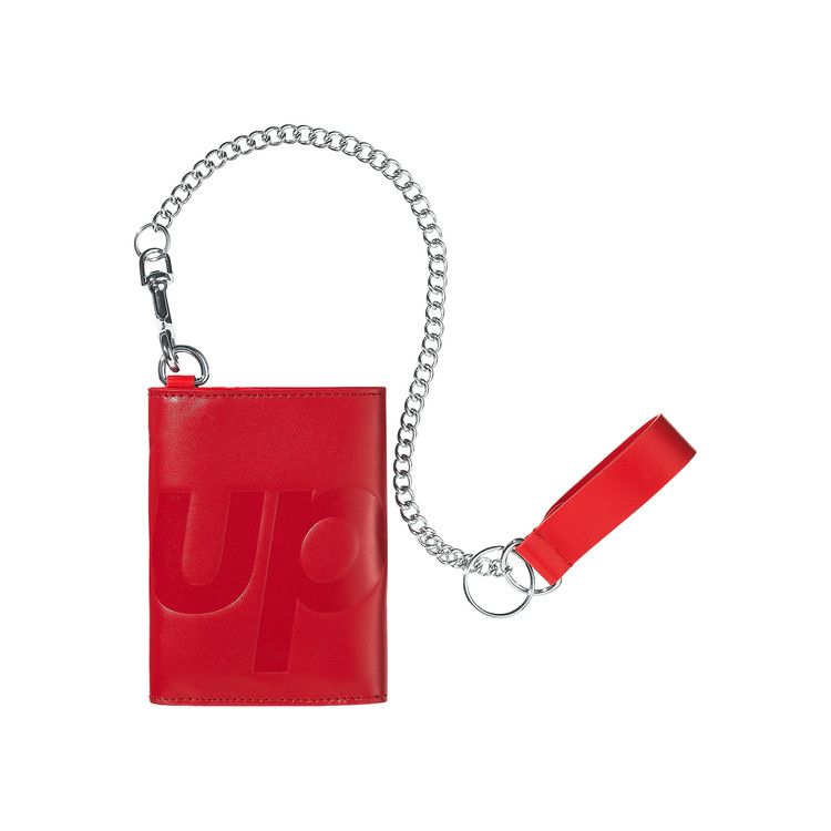 Supreme Leather Chain Wallet 'Red'