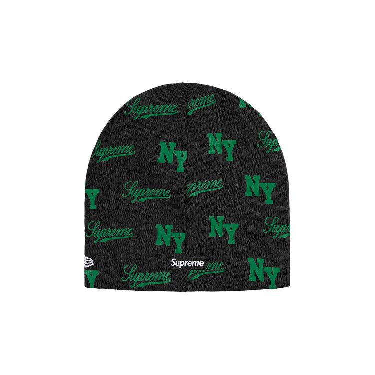 Supreme New Era Monogram Beanie 'Black'