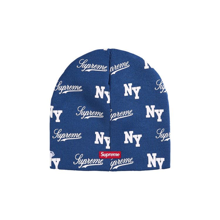 Supreme New Era Monogram Beanie 'Royal'