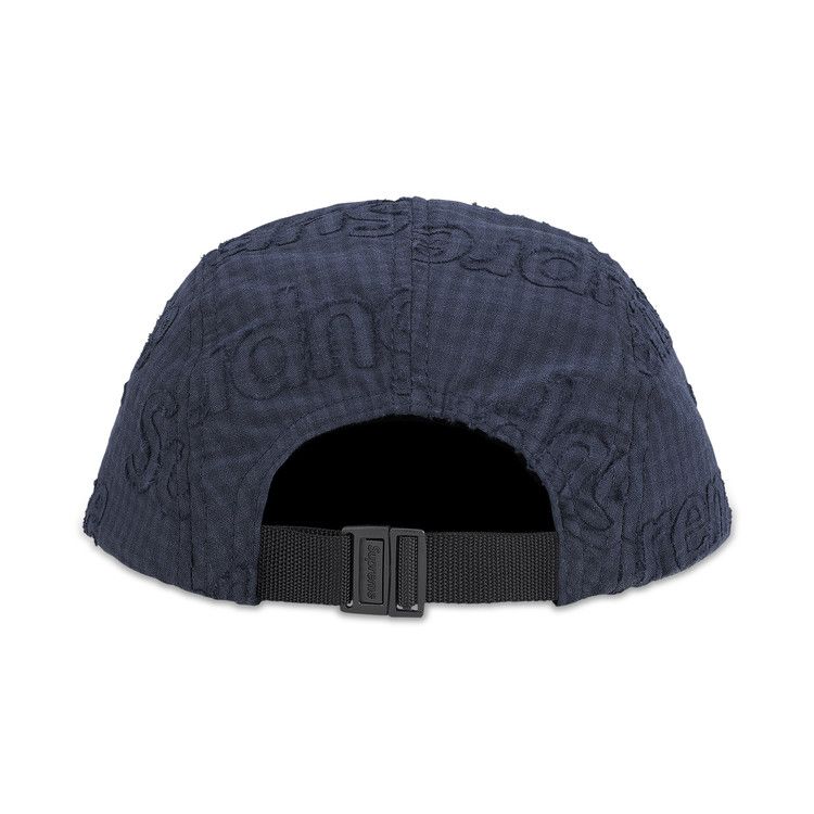 Supreme Monogram Gingham Camp Cap 'Navy'