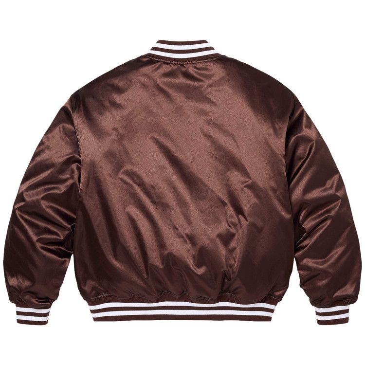 Supreme x Champion Satin Varsity Jacket 'Brown'