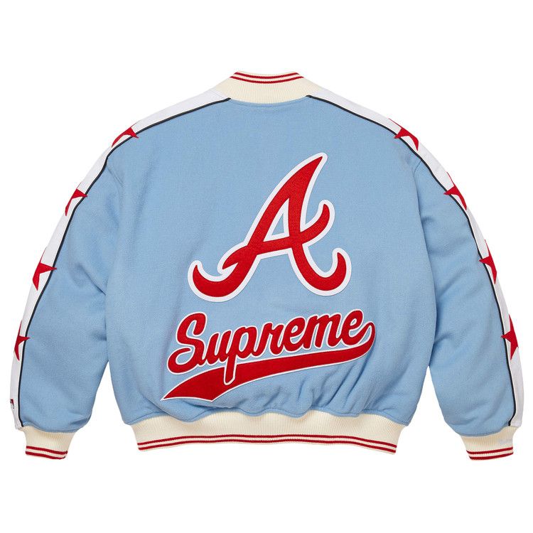 Supreme x Mitchell & Ness Teams Varsity Jacket 'Light Blue'