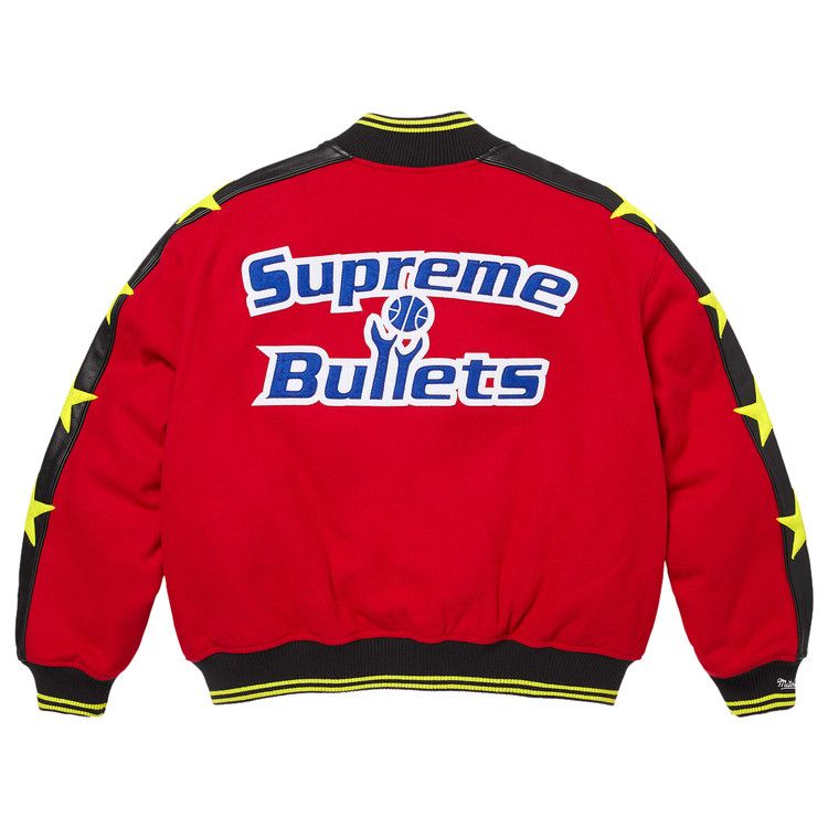 Supreme x Mitchell & Ness Teams Varsity Jacket 'Red'