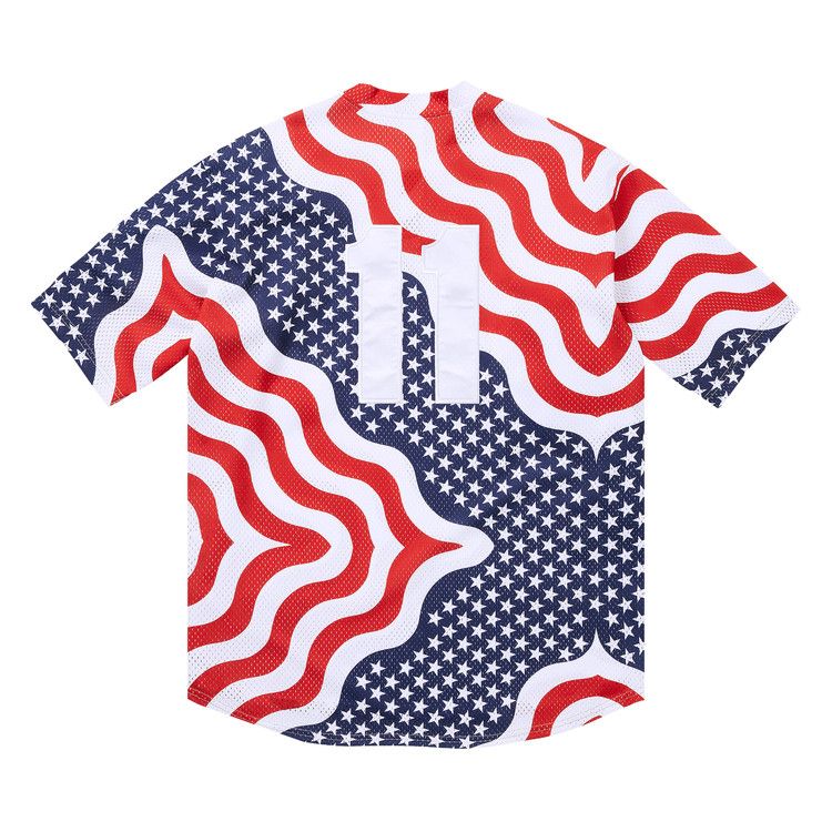 Supreme Shop S Logo Henley 'Flag New York'