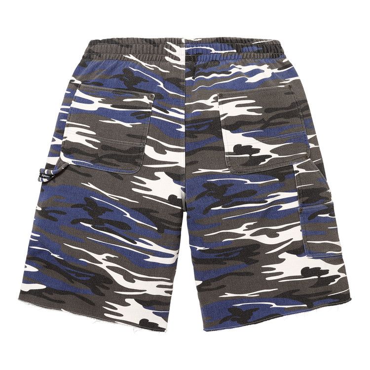 Supreme Double Knee Painter Sweatshort 'Blue Camo'