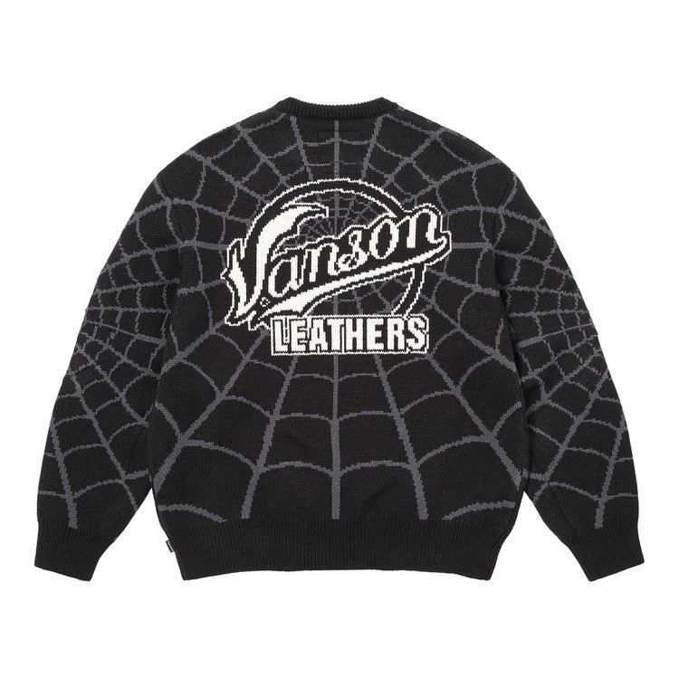 Supreme x Vanson Leathers Spider-Man Sweater 'Black'
