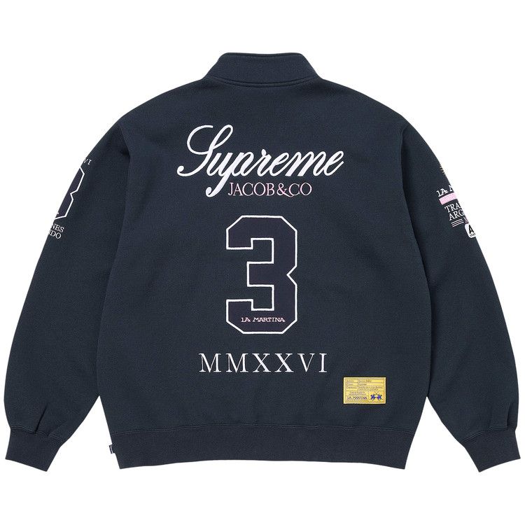Supreme x La Martina x Jacob & Co Zip Up Sweatshirt 'Navy'