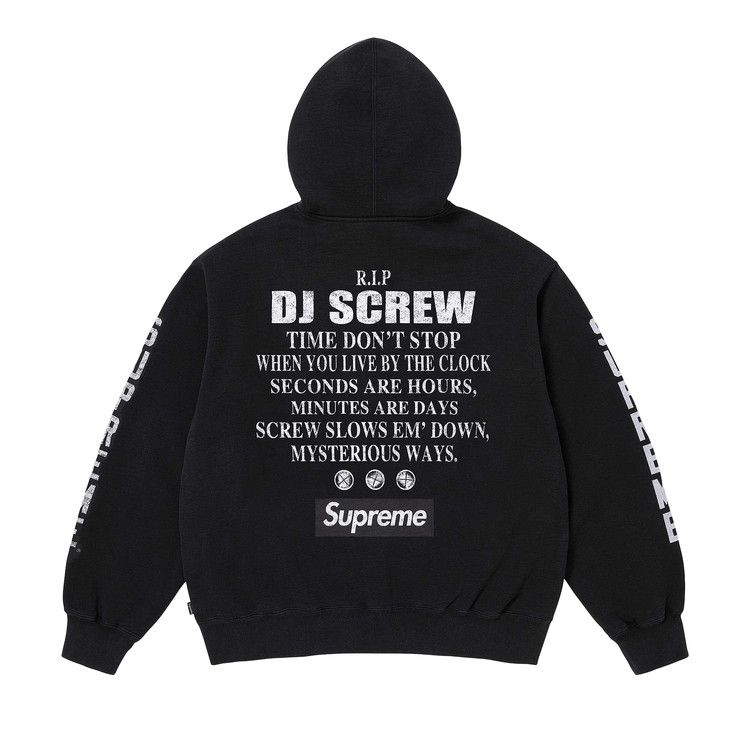 Supreme x Dj Screw Zip Up Hooded Sweatshirt 'Black'