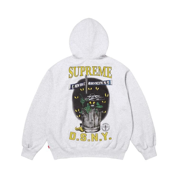Supreme x Dsny Zip Up Hooded Sweatshirt 'Ash Grey'