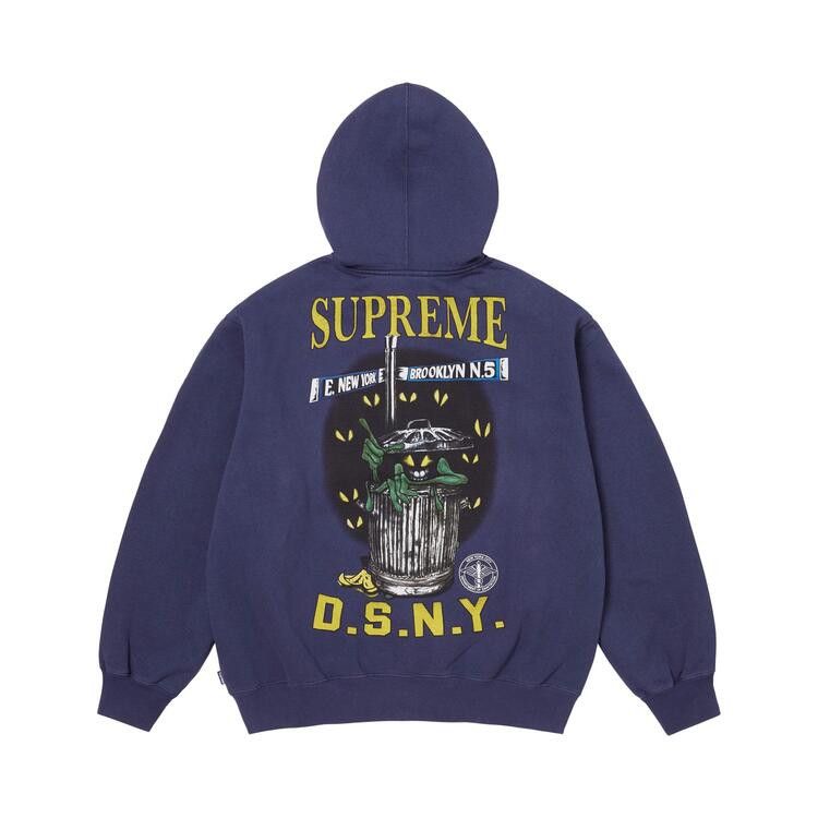 Supreme x Dsny Zip Up Hooded Sweatshirt 'Washed Navy'