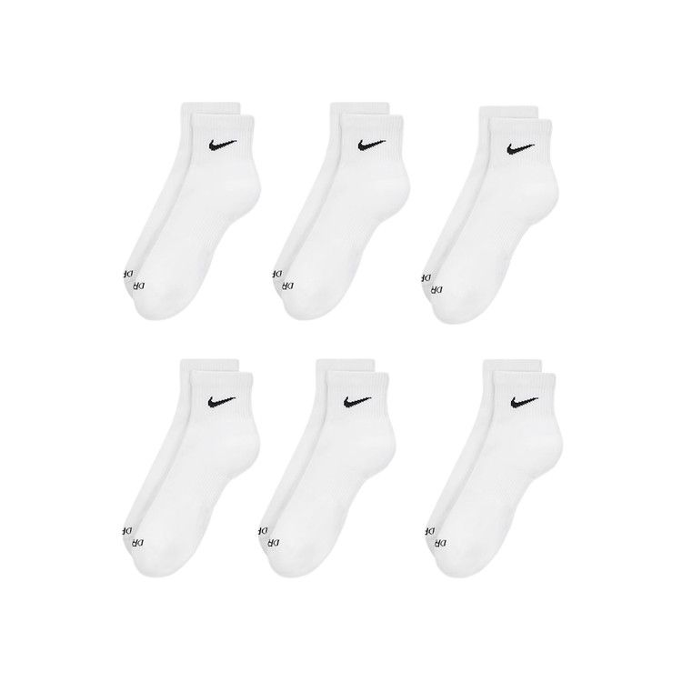 Nike Everyday Plus Cushioned Ankle Socks (6 Pairs) 'White/Black'