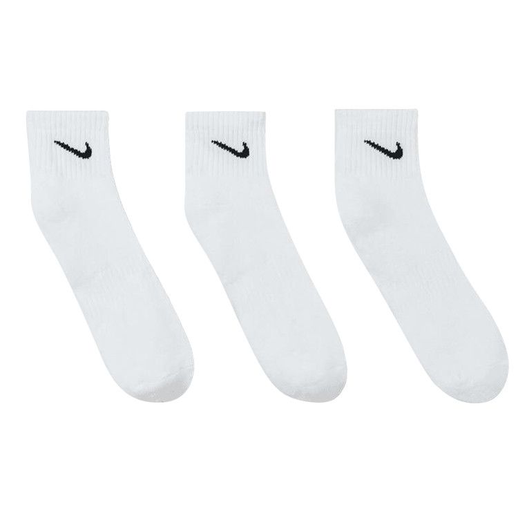 Nike Everyday Cushioned Ankle Socks (3 Pairs) 'White/Black'