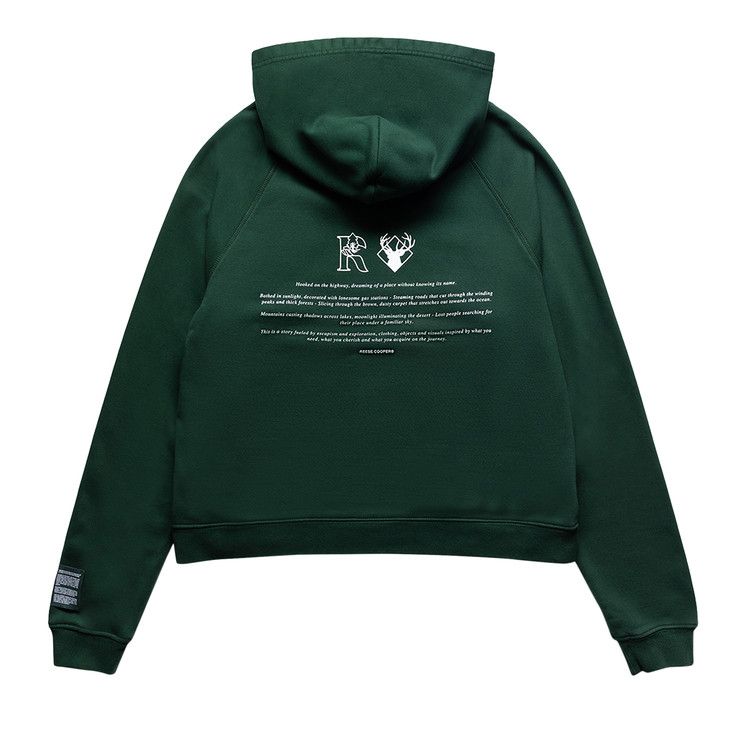 Reese Cooper Tree Script Hooded Sweatshirt 'Forest Green'